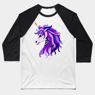 Purple Unicorn Baseball T-Shirt